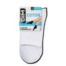 2 paires de socquettes unies coton femme Dim BLANC/NOIR 35\38