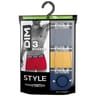 Lot de 3 boxers homme Powerful Dim 9LM GRIS/JAUNE/BLEU T5