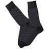Paire de mi chaussettes homme fantaisies fil d'Ecosse NOIR T39\42