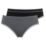 Lot de 2 slips ligne Zen Attitude Billet Doux CQH NOIR + NOIR/GRIS T46\48