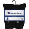 Lot de 6 paires de mi chaussettes sport Champion NOIR T35\38