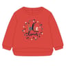 Sweat molleton manches longues TERRACOTTA 9MOIS