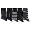 Lot de 5 paires de mi chaussettes fantaisies NOIR T43\46