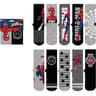 Lot de 10  paires de mi chaussettes Spiderman NOIR/GRIS 24/26