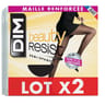 Lot de 2 paires de collant semi opaque beauty resist Dim 0HZ NOIR T2
