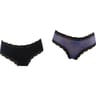 Lot de 2 shortys MARINE / BLEU DENTELLE 46/48