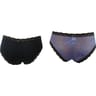 Lot de 2 shortys MARINE / BLEU DENTELLE 46/48