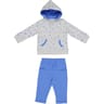 Ensemble 2 pièces garçon GRIS CHINE/ BLEU 36MOIS