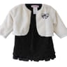 Ensemble robe et gilet ROSE/CARREAUX GRIS LEA 6 MOIS