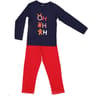 Pyjama jersey opé famille garçon MARINE/ROUGE 8 ANS
