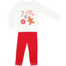 Pyjama jersey ope famille BLANC/ROUGE 5 ANS