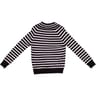 Pull manches longues femme RAYE BLACK/ ECRU T38\40