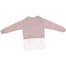 Pull manches longues 2 en 1 femme GRIS CHINE/BLANC 42\44