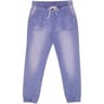 Pantalon denim ceinture élastiquée femme STONE T44