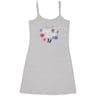 Nuisette fines bretelles femme GRIS CHINE T46\48