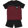 Pyjama short homme BORDEAUX/ NOIR L
