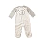 Dors bien velours garçon GRIS CHINE / BLANC 24 MOIS