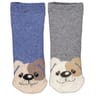 Lot de 2 paires de bottons fantaisies bébé garçon Influx GRIS/BLEU 0\6MOIS