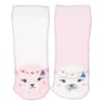 2 paires de bottons bébé fantaisie Influx BLANC/ROSE 0\6MOIS