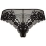 Tanga dentelle ligne resille floral Well NOIR 36/38