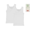 Lot de 2 débardeurs unis garçon BLANC/BLANC 6/8 ANS