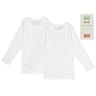 Lot de 2 tee-shirts manches longues BLANC 10\12 ANS