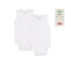 Lot de 2 bodies bébé sans manches BLANC COEUR 3ANS