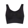 Brassière sport "sans coutures côtes" NOIR 50/52