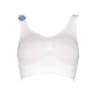 Brassière sport "sans coutures côtes" BLANC 46/48