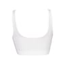 Brassière sport "sans coutures côtes" BLANC 34/36