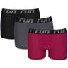 Lot de 3 boxers unis homme 2315 BDX/GRIS/NOIR T8