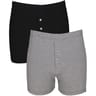 Lot de 2 caleçons unis homme Influx 2310 GRIS CHINE/NOIR T8