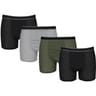 Lot de 4 boxers unis homme Influx basic NOIR/NOIR/GRIS/KAKI T6