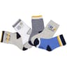 5 paires de mi chaussettes fantaisies bébé MARINE/GRIS SKATE 24\26