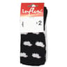 2 paires de mi chaussettes fantaisies femme INFLUX MOUTON NOIR 37\41