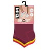3 paires de socquettes femme Dim BORDEAUX/JAUNE/ROSE T39\42