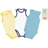 Lot de 3 bodies sans manches bébé BLEU PETIT MARIN 36MOIS