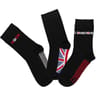 3 paires de mi chaussettes fantaisies garçon NOIR 36\40