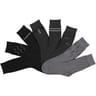 8 paires de mi chaussettes fantaisies homme NOIR/GRIS T39\42