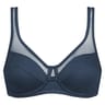 Soutien-gorge armature ligne Generous Coton bio Dim AW3 BLEU NUAGEUX 95B