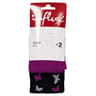 2 collants unis et fantaisie enfant NOIR PAPILLONS/ UNI VIOLET 8\10 ANS