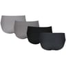 Lot de 4 slips taille basse fantaisie homme Influx Basic GRI R/NR/GRIS/NR T5