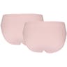 Lot de 2 slips unis "sans coutures cotes" VIEUX ROSE T46\48