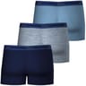Lot de 3 boxers Sélection coton bio homme Eminence BLEU  - 2410 MARINE/BLEU T3