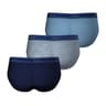 Lot de 3 slips coton bio Sélection homme Eminence 2410 MARINE/BLEU CHINE/CIEL T4