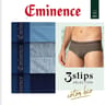 Lot de 3 slips coton bio Sélection homme Eminence 2410 MARINE/BLEU CHINE/CIEL T4