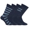 4 paires de mi chaussettes fantaisies à rayures homme ECODIM STYLE 098 BLEU MARINE T40\45