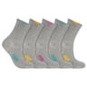 5 paires de mi chaussettes enfant ECODIM AWR GRIS CLAIR CHINE ROUGE 27/30
