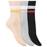 3 paires de mi chaussettes Ecodim style sport femme AWM SAUMON/GRIS SOURIS/NOIR T39\42