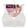 Soutien-gorge sans armatures maintien ligne Coeur Croisé classique Playtex 000 BLANC 105C